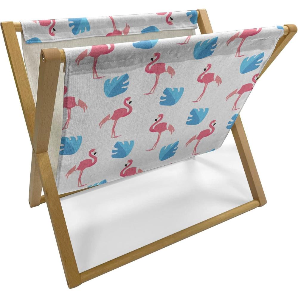 imageAmbesonne Flower Magazine and Book Holder Valentines Day Blossoming Scene Rose Petals Meadow Retro Theme Floor Rack Decor for Interior of Home amp Office 22 x 19 Coral Violet BluePink Blue and White