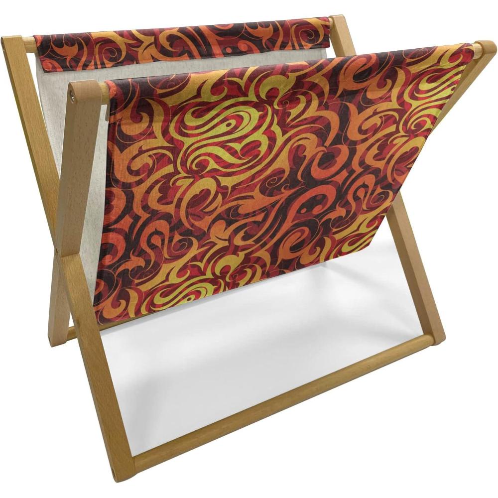 imageAmbesonne Fruits Magazine and Book Holder Retro Valentine Theme with Strawberry Love Happiness Merry Lucky Image Floor Rack Decor for Interior of Home amp Office 22 x 19 Eggshell Ruby Army GreenYellow Orange Black
