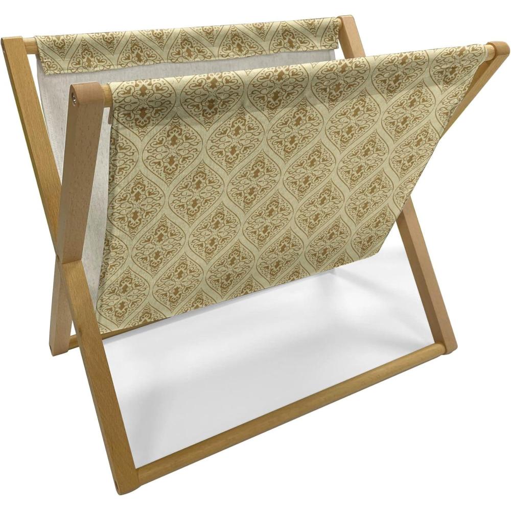 imageAmbesonne Glamour Magazine and Book Holder Woman Lips Behind The Bars Female Love Romance Valentines Day Print Floor Rack Decor for Interior of Home amp Office 22 x 19 Scarlet White and GreyPale Yellow and Amber