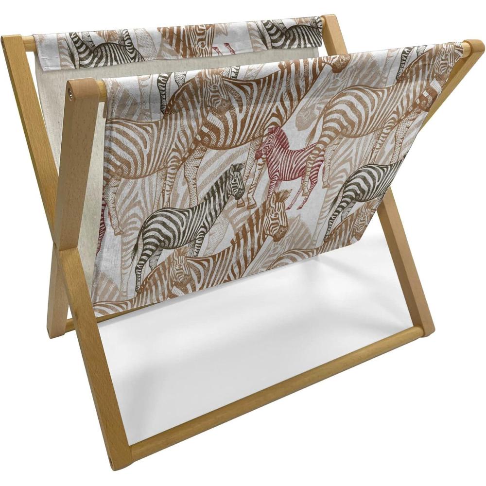 imageAmbesonne Hearts Magazine and Book Holder Doodle Style Pink Love Valentines Day Themed Arrows and Wings Floor Rack Decor for Interior of Home amp Office 22 x 19 Magenta and Pale PinkPale Caramel Green Brown