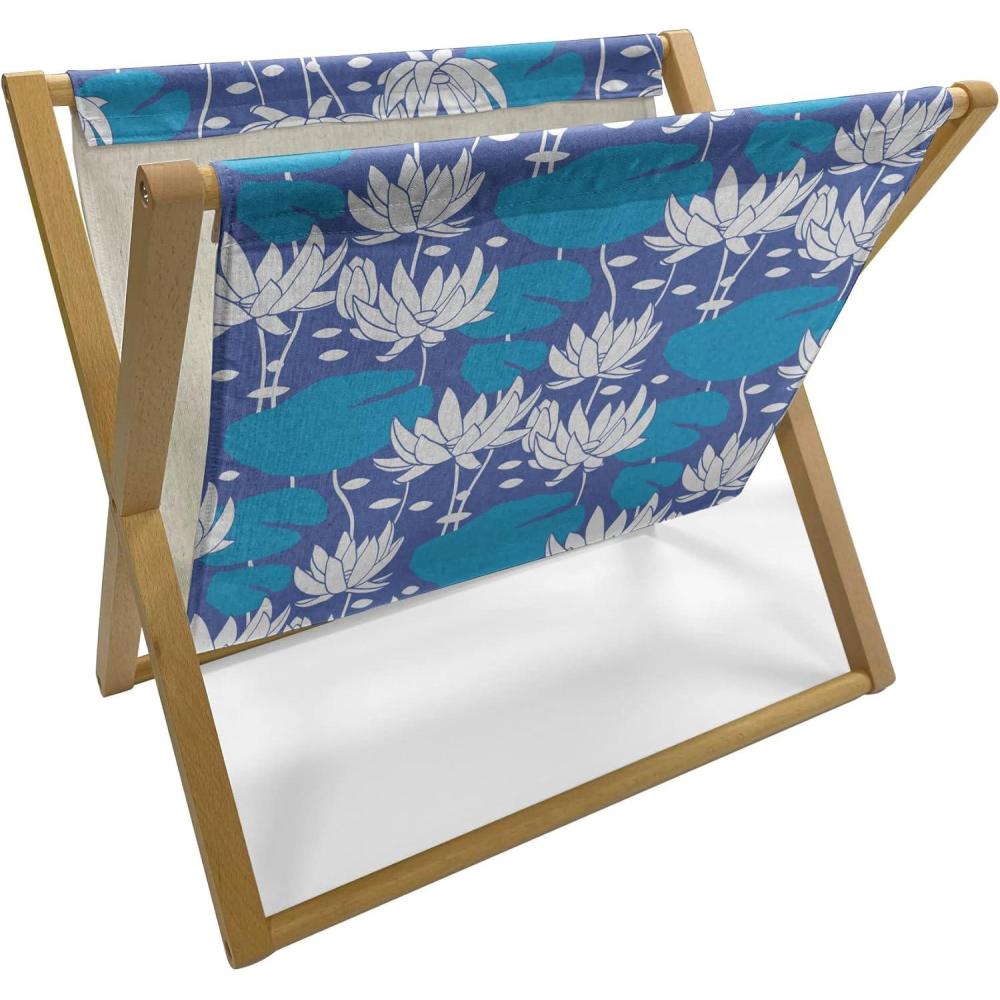imageAmbesonne Love Magazine and Book Holder Valentines Day Themed Pattern with Hearts on Curvilinear Stripes Floor Rack Decor for Interior of Home amp Office 22 x 19 Grey Pale Fuchsia WhiteViolet Blue Sea Blue