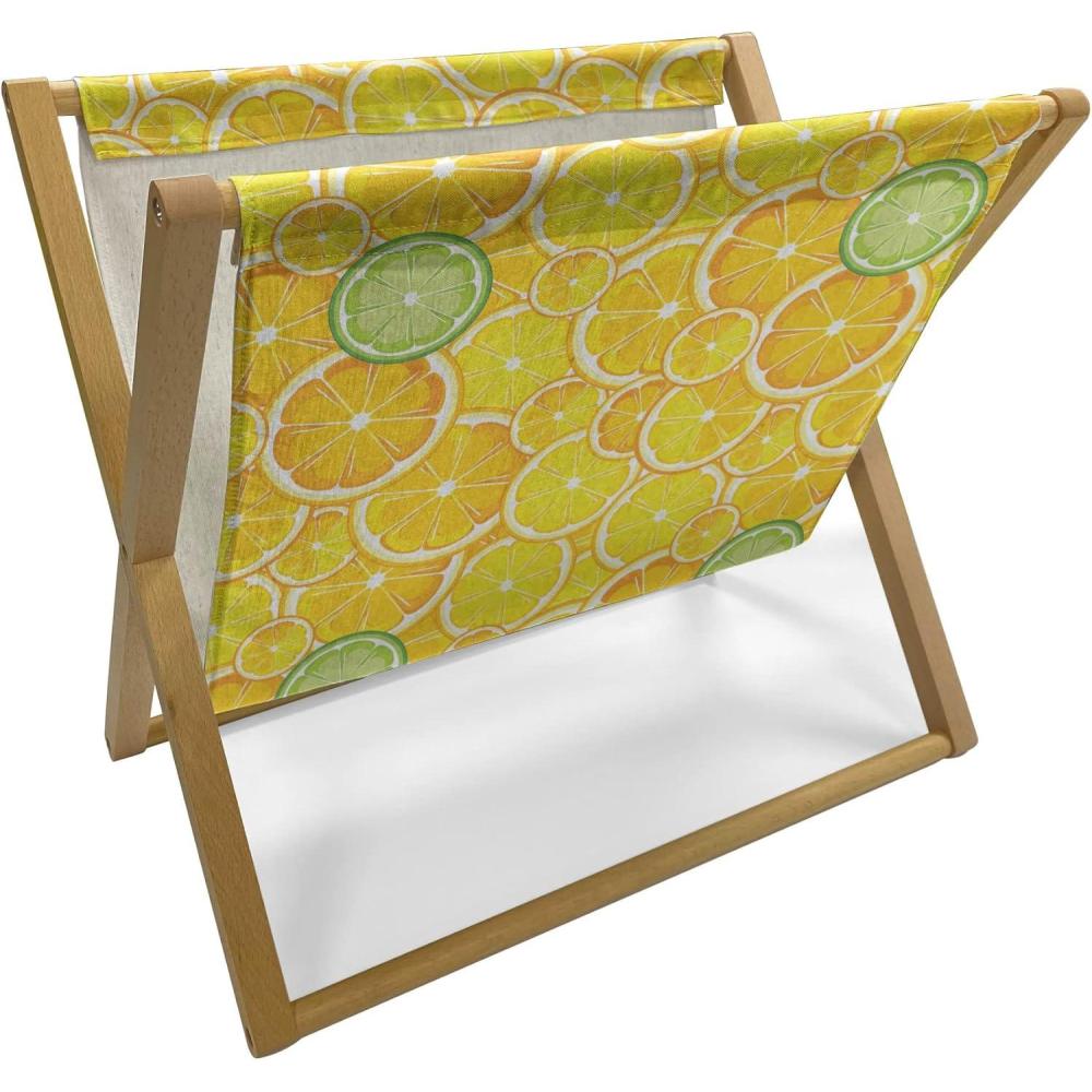 imageAmbesonne Mauve Magazine and Book Holder Big Fresh Flower Floret Buds Bouquet Motif Valentine Romance Blossoms Design Print Floor Rack Decor for Interior of Home amp Office 22 x 19 Yellow VioletYellow White and Green