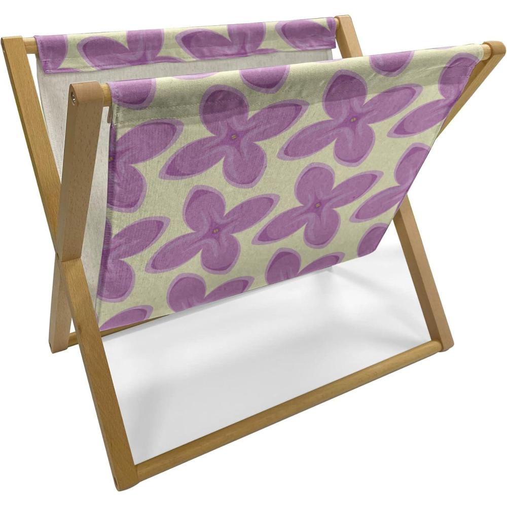 imageAmbesonne Mauve Magazine and Book Holder Big Fresh Flower Floret Buds Bouquet Motif Valentine Romance Blossoms Design Print Floor Rack Decor for Interior of Home amp Office 22 x 19 Yellow VioletYellow Violet