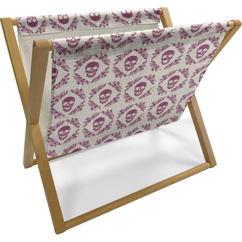 imageAmbesonne Mauve Magazine and Book Holder Big Fresh Flower Floret Buds Bouquet Motif Valentine Romance Blossoms Design Print Floor Rack Decor for Interior of Home amp Office 22 x 19 Yellow VioletFuchsia Cream