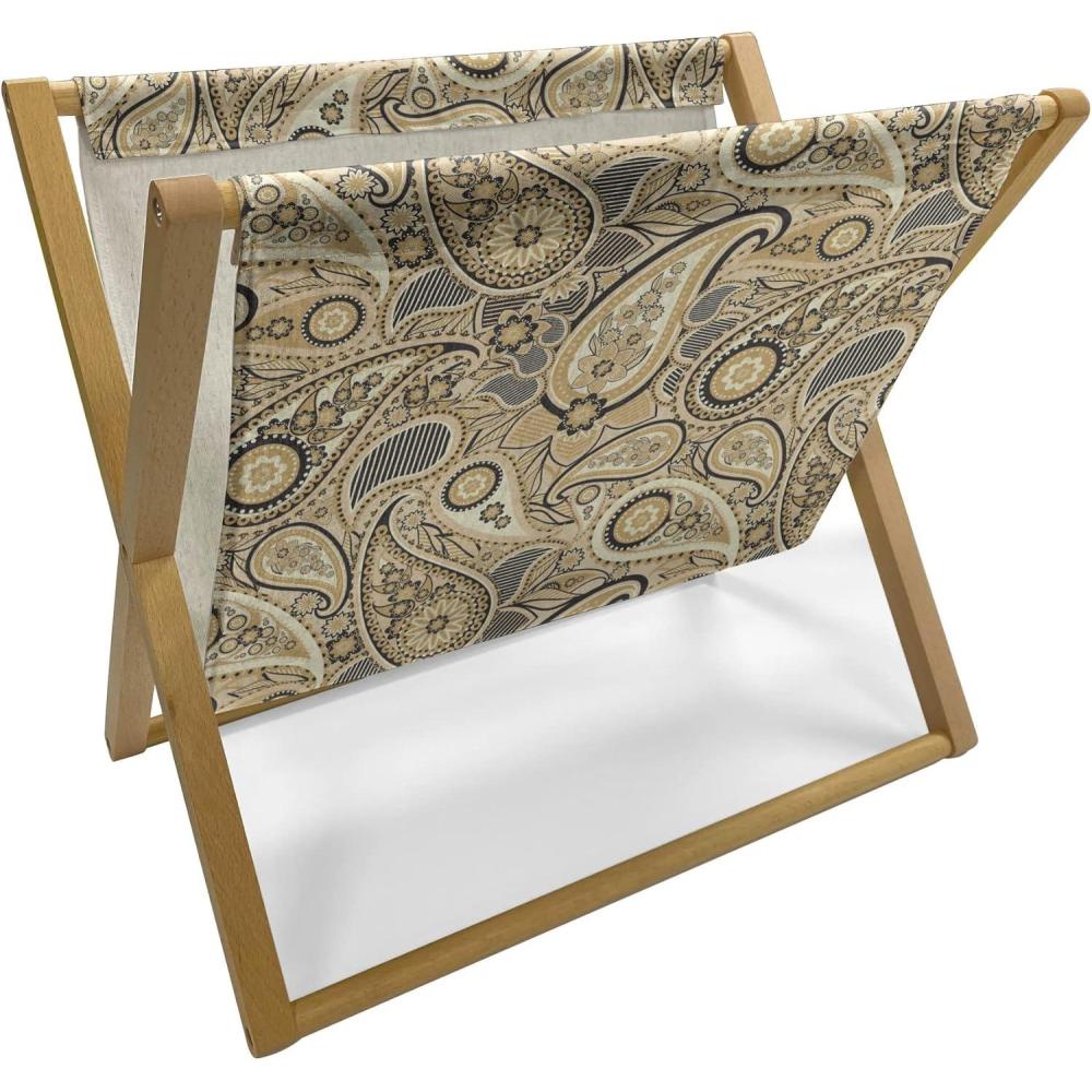 imageAmbesonne Mauve Magazine and Book Holder Big Fresh Flower Floret Buds Bouquet Motif Valentine Romance Blossoms Design Print Floor Rack Decor for Interior of Home amp Office 22 x 19 Yellow VioletBrown Black and White