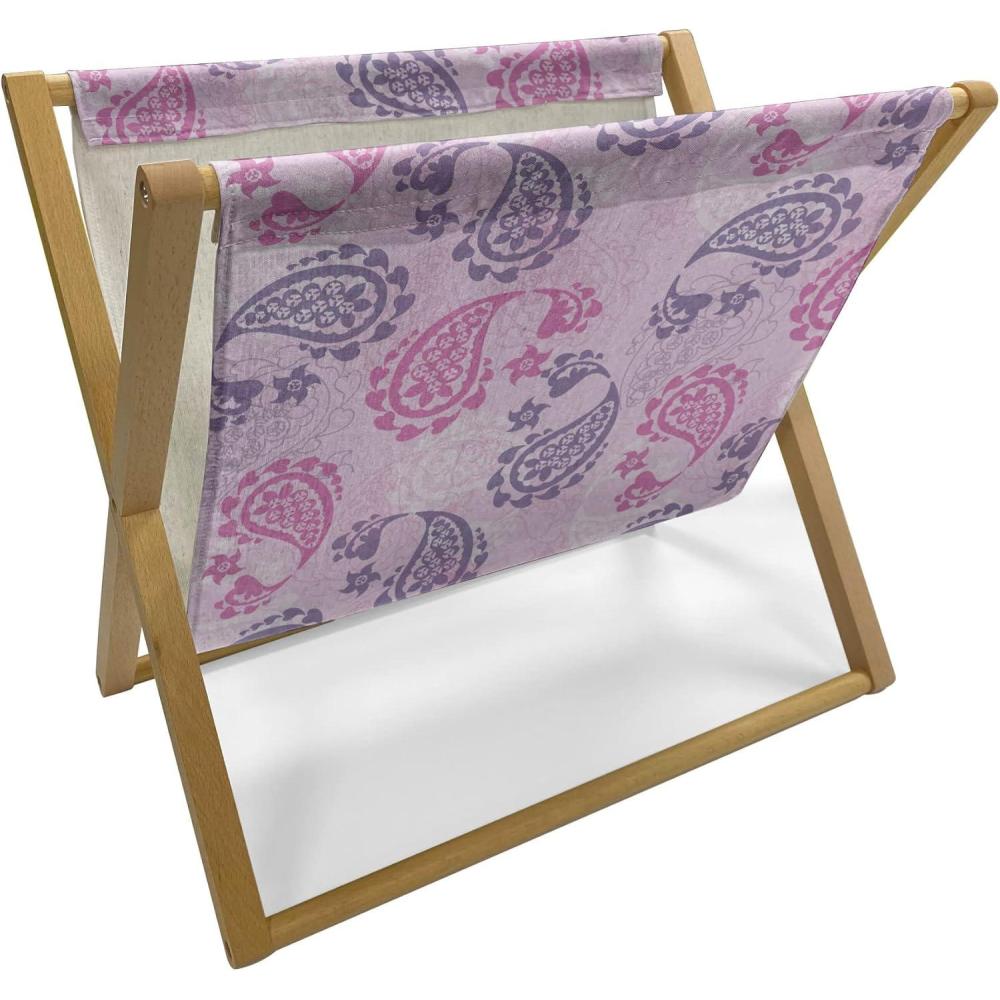 imageAmbesonne Mauve Magazine and Book Holder Big Fresh Flower Floret Buds Bouquet Motif Valentine Romance Blossoms Design Print Floor Rack Decor for Interior of Home amp Office 22 x 19 Yellow VioletFuchsia Lilac