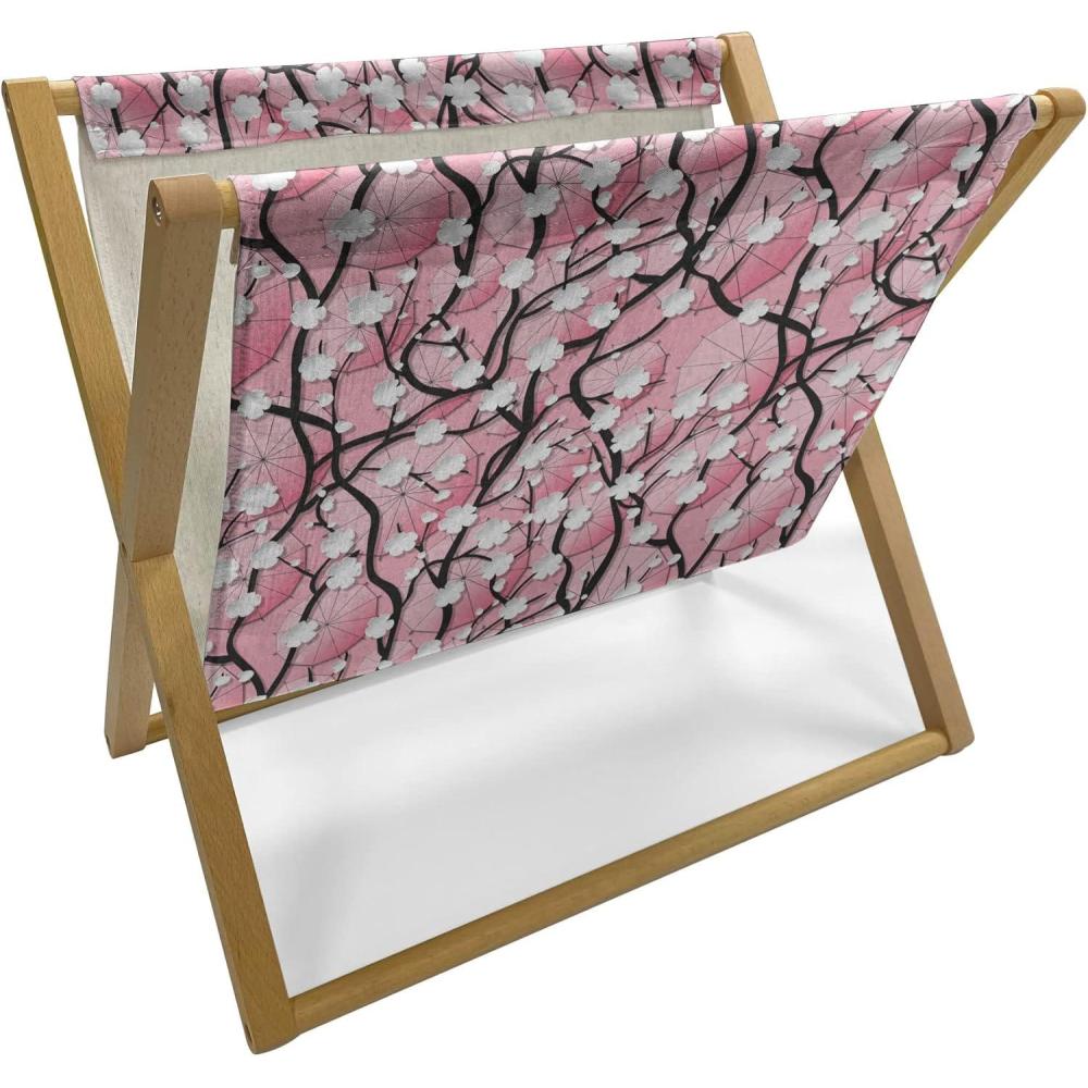 imageAmbesonne Mauve Magazine and Book Holder Big Fresh Flower Floret Buds Bouquet Motif Valentine Romance Blossoms Design Print Floor Rack Decor for Interior of Home amp Office 22 x 19 Yellow VioletBlack Pink