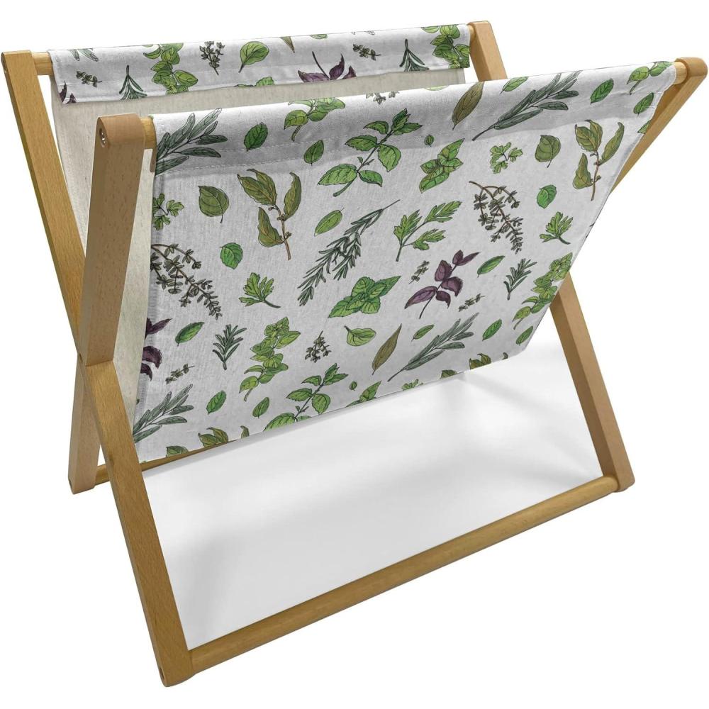 imageAmbesonne Mint Magazine and Book Holder Ornamental Floral Drawing with Hearts Leaves Romantic Valentines Anniversary Floor Rack Decor for Interior of Home amp Office 22 x 19 Blush Sky Blue WhiteOlive Green Plum White