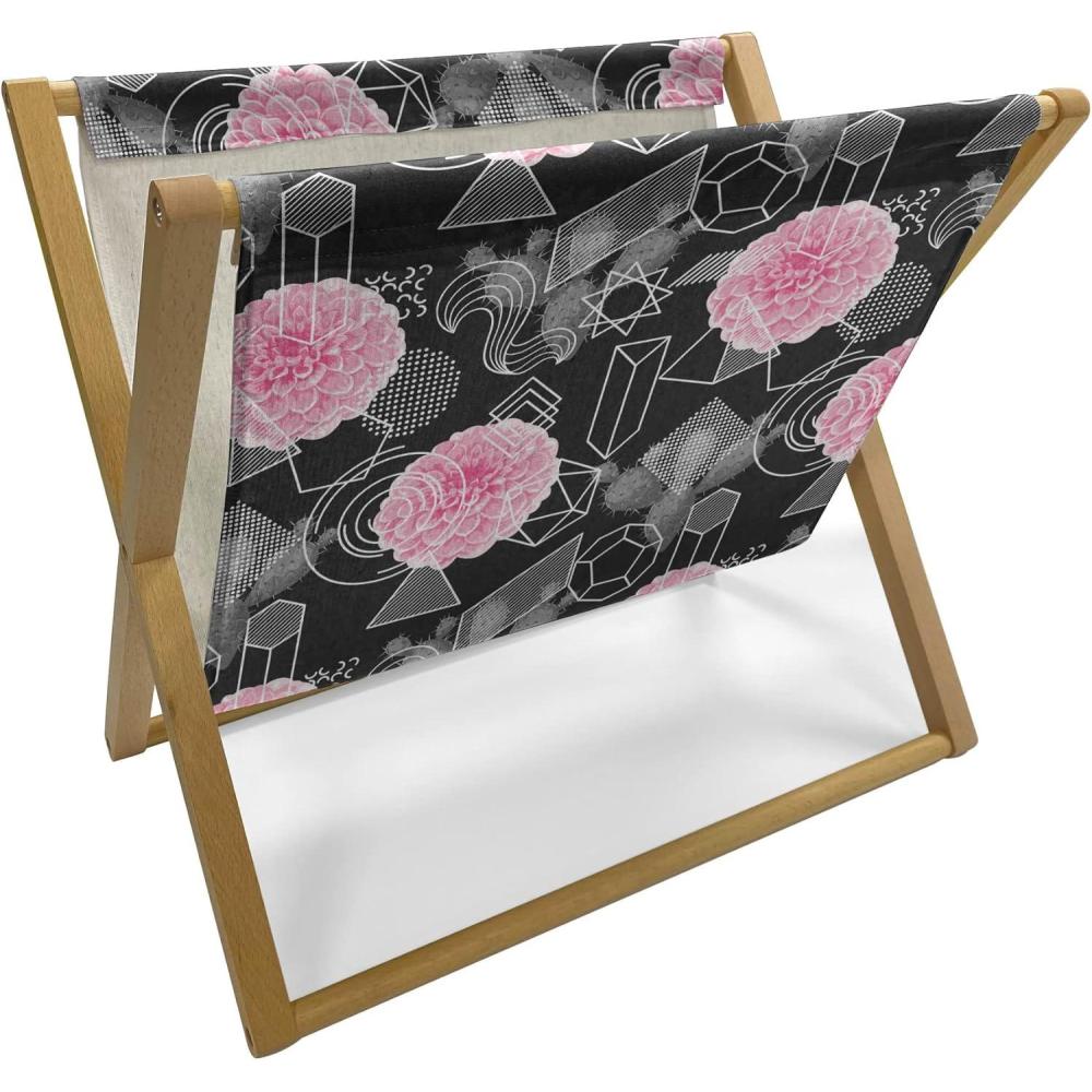 imageAmbesonne Modern Magazine and Book Holder Love Theme Romantic Repetitive Pattern of Hearts in Monochrome Style Valentines Day Floor Rack Decor for Interior of Home amp Office 22 x 19 Pink WhiteCharcoal Grey Pink White