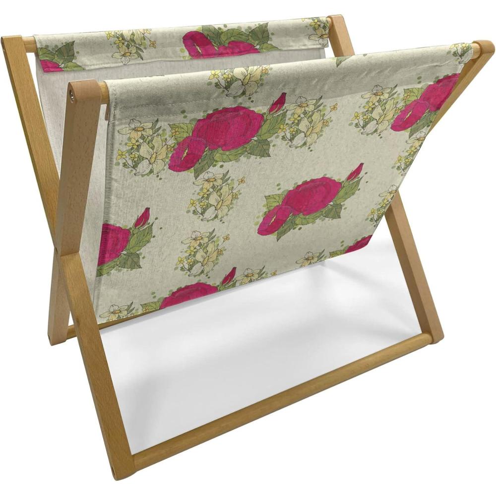 imageAmbesonne Owl Magazine and Book Holder Valentines Animals Lovebirds Boy and Girl Bird Motifs on Plain Backdrop Floor Rack Decor for Interior of Home amp Office 22 x 19 Navy Blue Pink and WhiteCream and Magenta