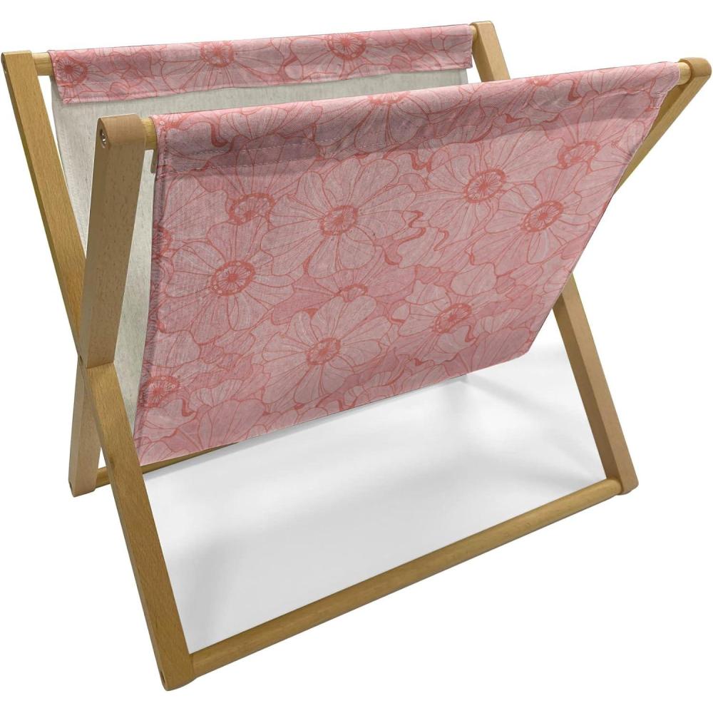 imageAmbesonne Owl Magazine and Book Holder Valentines Animals Lovebirds Boy and Girl Bird Motifs on Plain Backdrop Floor Rack Decor for Interior of Home amp Office 22 x 19 Navy Blue Pink and WhitePale Pink and Coral