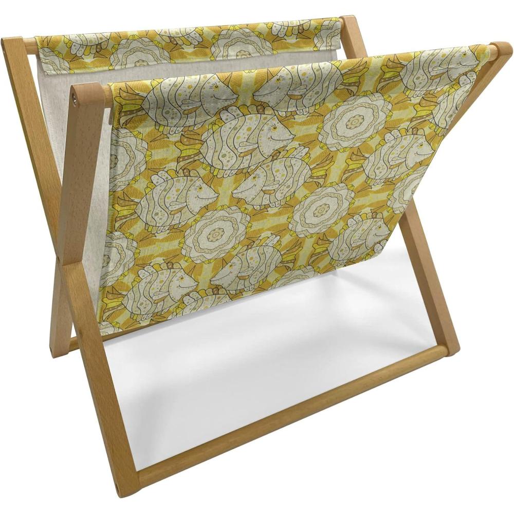 imageAmbesonne Pale Pink Magazine and Book Holder Romantic Roses Garden Illustration Nature Inspired Valentines Day Themed Floor Rack Decor for Interior of Home amp Office 22 x 19 Yellow Coral PinkMarigold Beige Yellow