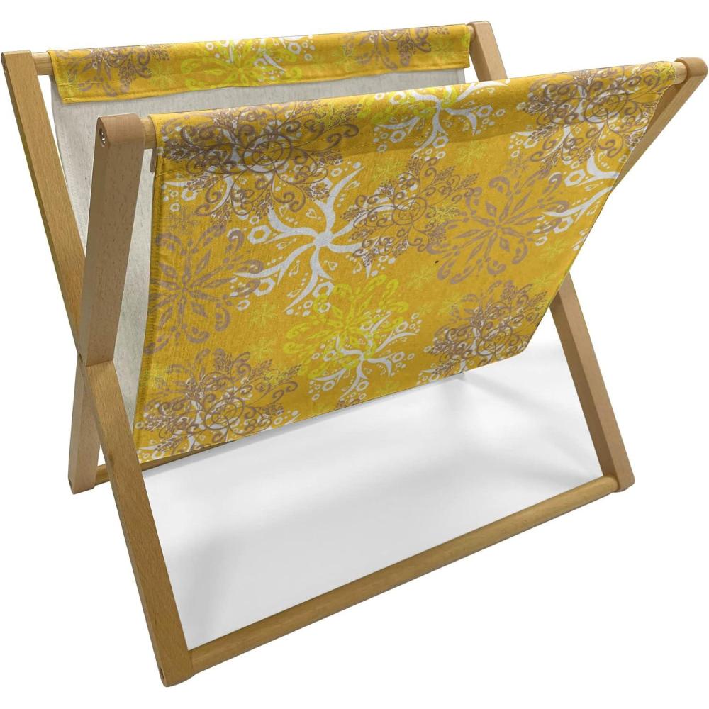 imageAmbesonne Pale Pink Magazine and Book Holder Romantic Roses Garden Illustration Nature Inspired Valentines Day Themed Floor Rack Decor for Interior of Home amp Office 22 x 19 Yellow Coral PinkMarigold Yellow Tan