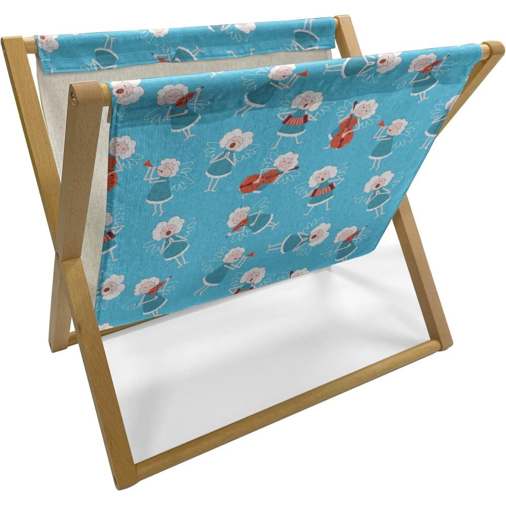 imageAmbesonne Romantic Magazine and Book Holder Lilly Bouquet Valentines Day Themed Arrangement on Polka Dots Backdrop Floor Rack Decor for Interior of Home amp Office 22 x 19 Pistachio Green WhiteBlue Red White