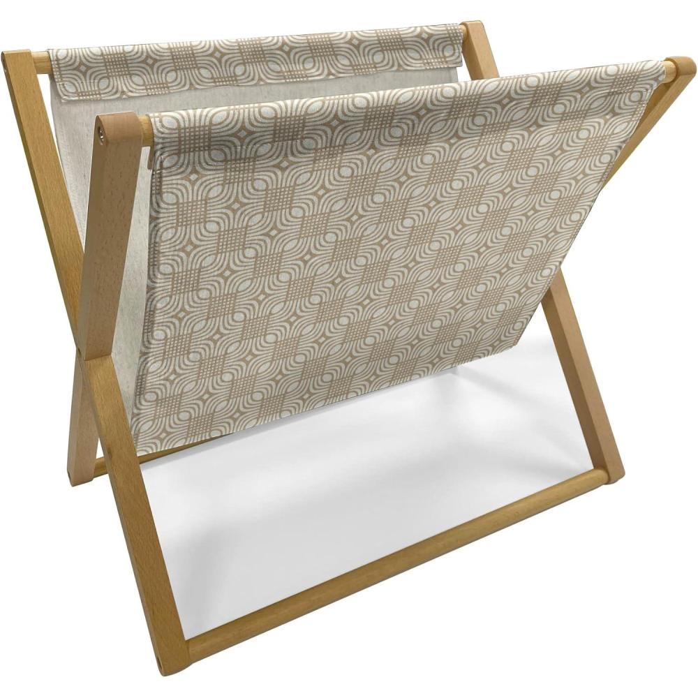 imageAmbesonne Romantic Magazine and Book Holder Lilly Bouquet Valentines Day Themed Arrangement on Polka Dots Backdrop Floor Rack Decor for Interior of Home amp Office 22 x 19 Pistachio Green WhitePale Brown White