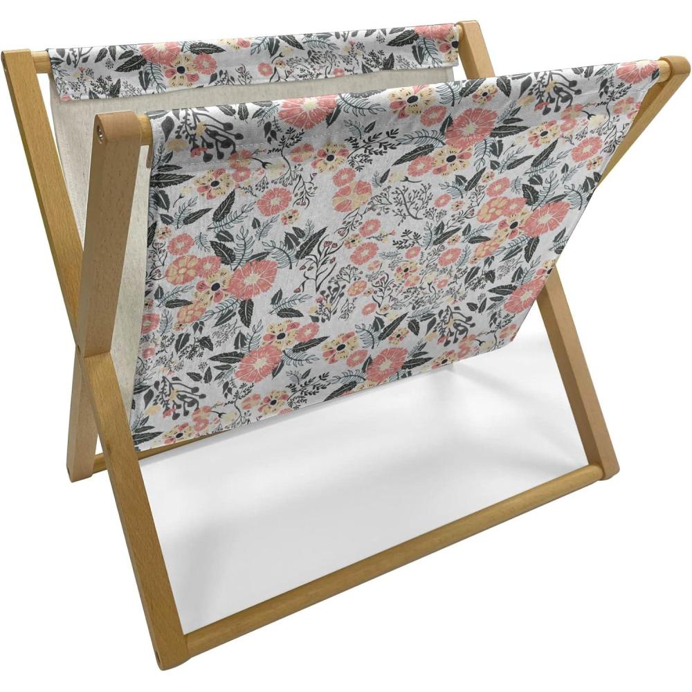 imageAmbesonne Romantic Magazine and Book Holder Lilly Bouquet Valentines Day Themed Arrangement on Polka Dots Backdrop Floor Rack Decor for Interior of Home amp Office 22 x 19 Pistachio Green WhiteCharcoal Grey Mustard