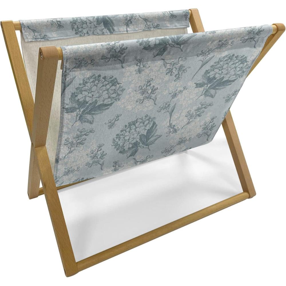imageAmbesonne Romantic Magazine and Book Holder Lilly Bouquet Valentines Day Themed Arrangement on Polka Dots Backdrop Floor Rack Decor for Interior of Home amp Office 22 x 19 Pistachio Green WhitePale Blue Grey