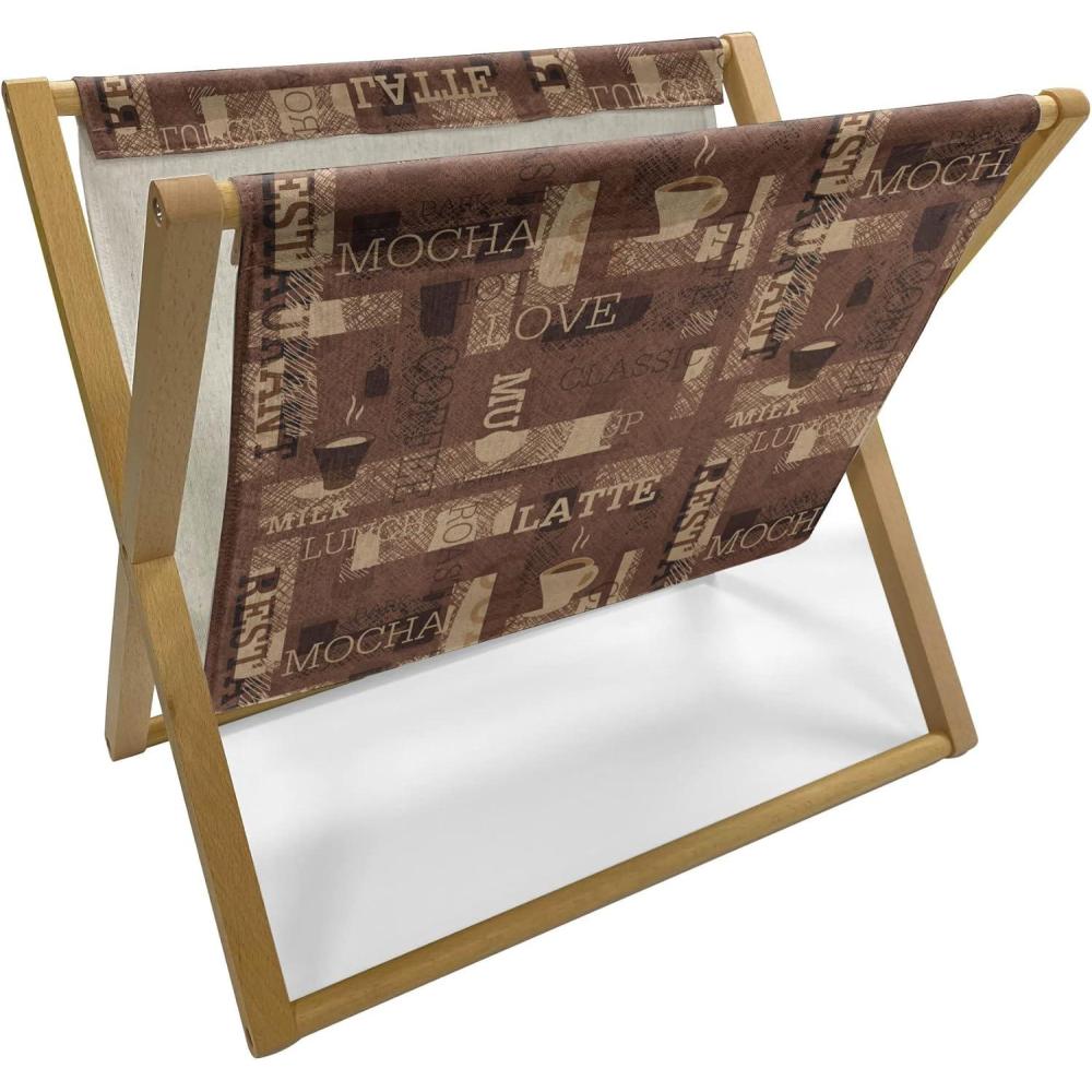 imageAmbesonne Romantic Magazine and Book Holder Lilly Bouquet Valentines Day Themed Arrangement on Polka Dots Backdrop Floor Rack Decor for Interior of Home amp Office 22 x 19 Pistachio Green WhiteBrown Beige