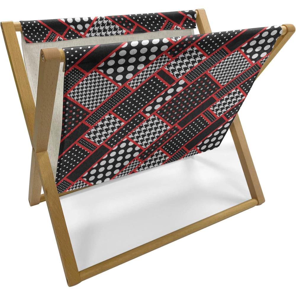imageAmbesonne Romantic Magazine and Book Holder Lilly Bouquet Valentines Day Themed Arrangement on Polka Dots Backdrop Floor Rack Decor for Interior of Home amp Office 22 x 19 Pistachio Green WhiteScarlet White Black