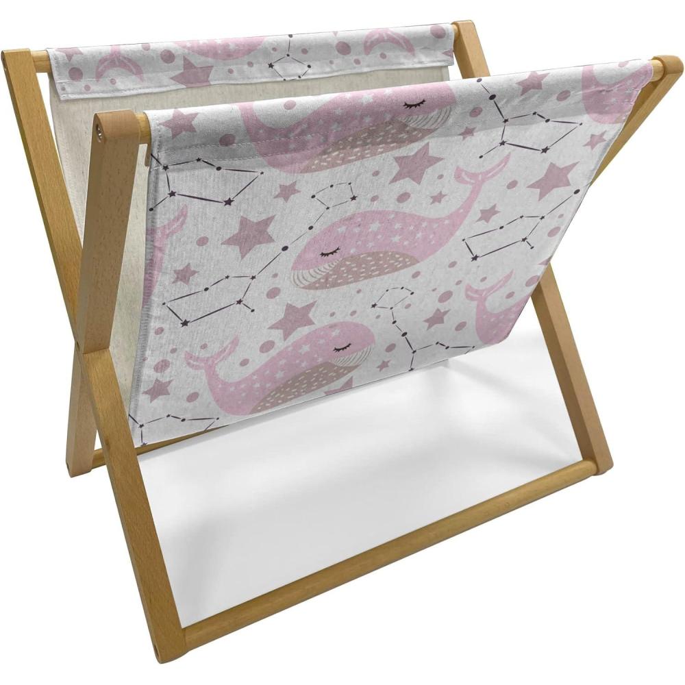 imageAmbesonne Romantic Magazine and Book Holder Valentines Day Themed Layout Petite Girly Heart Mothers Day Love Inspired Floor Rack Decor for Interior of Home amp Office 22 x 19 Pink and WhitePale Pink White