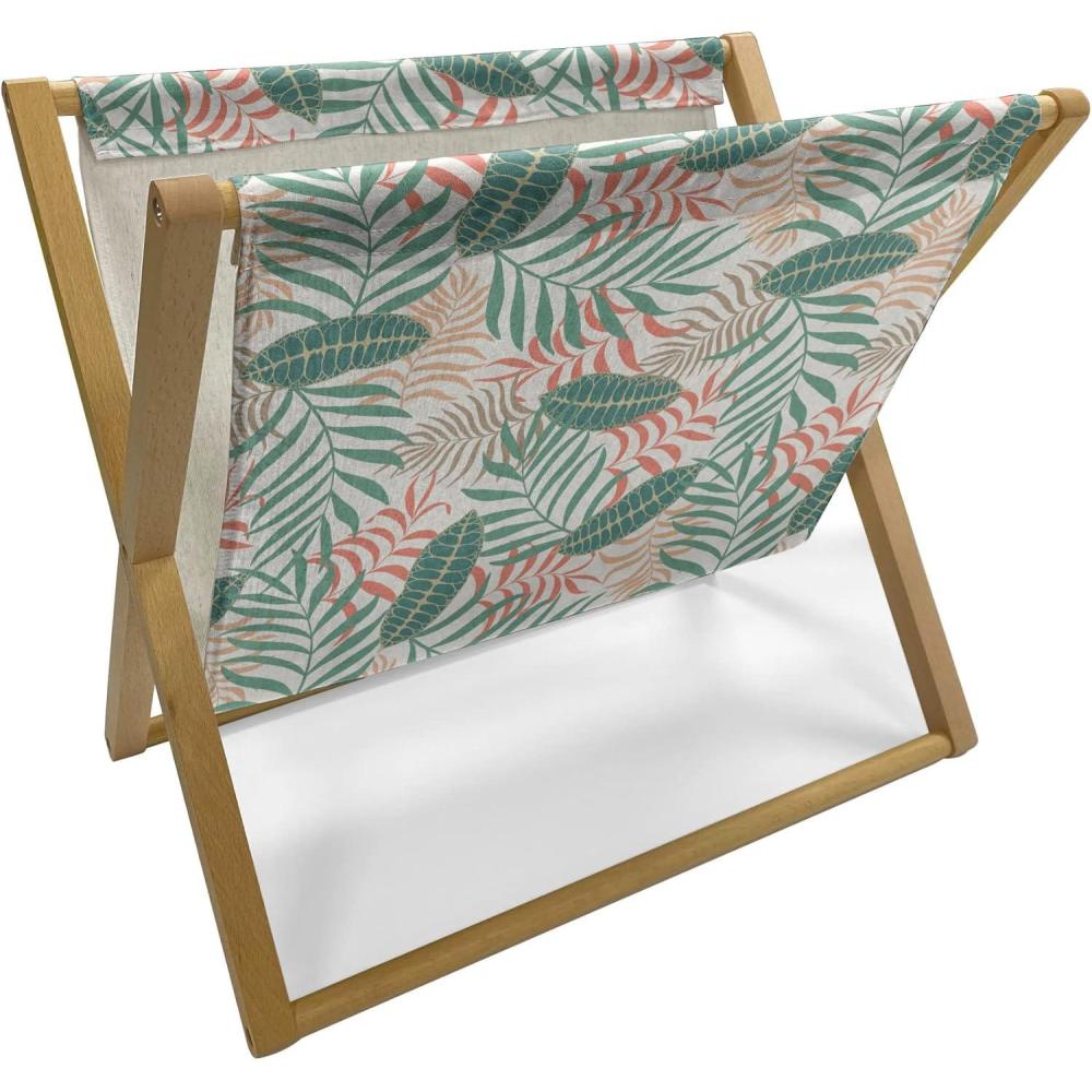 imageAmbesonne Roses Magazine and Book Holder Flowers Petals and Buds on Plain Backdrop Valentines Day Themed Print Floor Rack Decor for Interior of Home amp Office 22 x 19 Vermilion Emerald WhiteLaurel Green Salmon