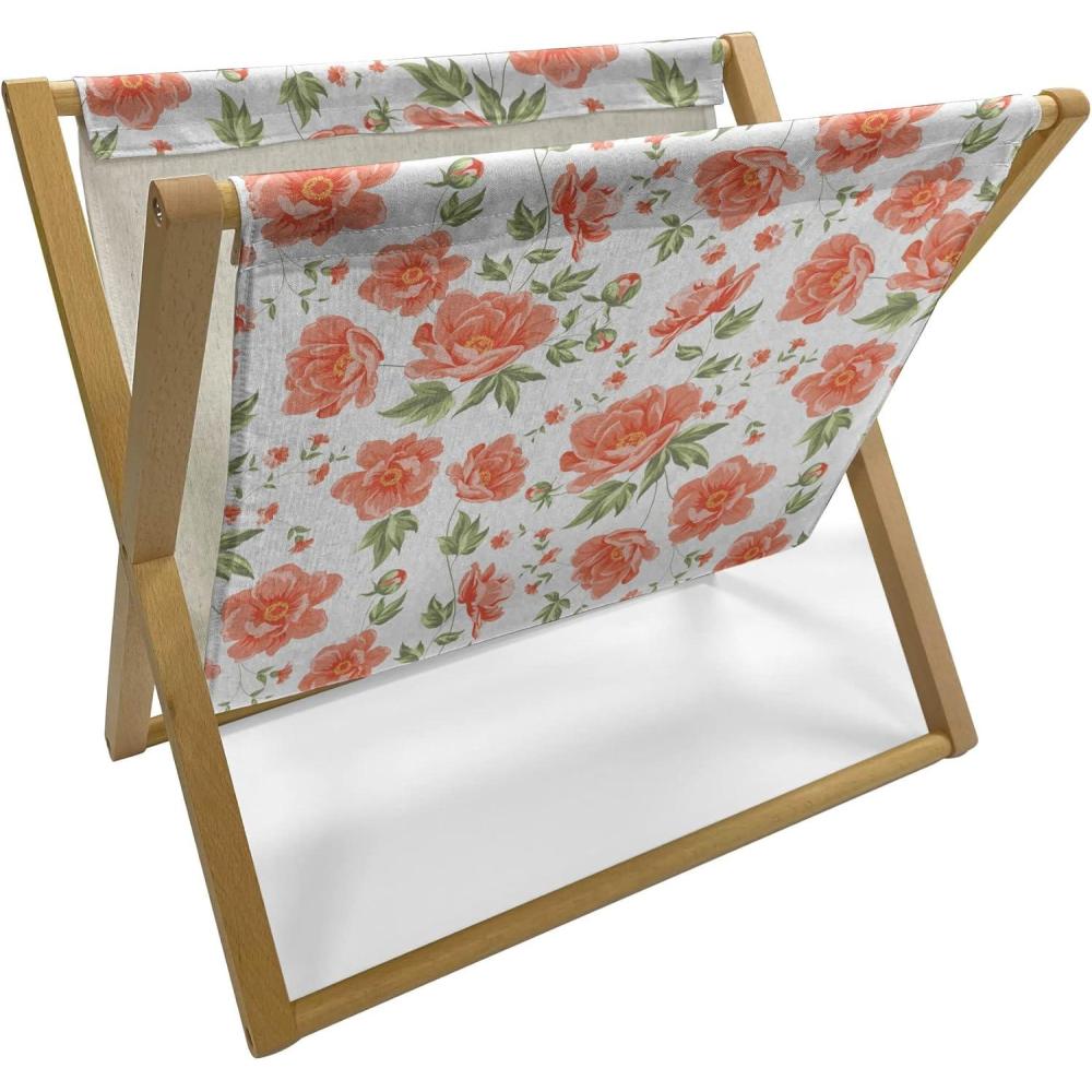 imageAmbesonne Valentines Day Magazine and Book Holder Cartoon Hearts with Arrows Love Passion and Romance Pattern Floor Rack Decor for Interior of Home amp Office 22 x 19 Dark Coral Brown WhiteReseda Green Salmon