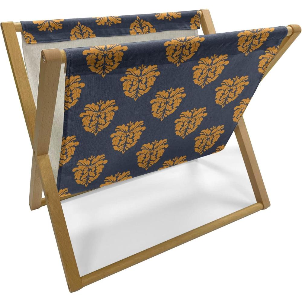imageAmbesonne Valentines Day Magazine and Book Holder Cartoon Hearts with Arrows Love Passion and Romance Pattern Floor Rack Decor for Interior of Home amp Office 22 x 19 Dark Coral Brown WhiteDark Blue Marigold