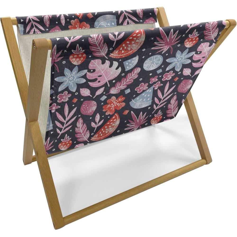 imageAmbesonne Valentines Day Magazine and Book Holder Love Themed Simple Pattern with Hearts Floor Rack Decor for Interior of Home amp Office 22 x 19 Pink FuchsiaPlum Multicolor