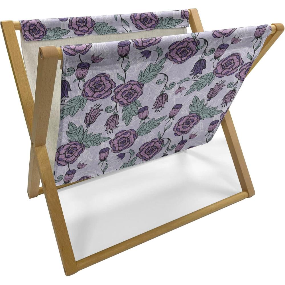 imageAmbesonne Valentines Day Magazine and Book Holder Love Themed Simple Pattern with Hearts Floor Rack Decor for Interior of Home amp Office 22 x 19 Pink FuchsiaPastel Purple and Multicolor