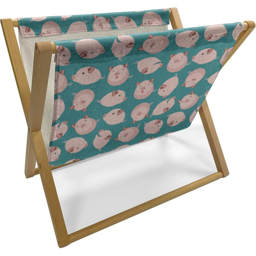 imageAmbesonne Valentines Day Magazine and Book Holder Love Themed Simple Pattern with Hearts Floor Rack Decor for Interior of Home amp Office 22 x 19 Pink FuchsiaRose and Pale Petrol Blue