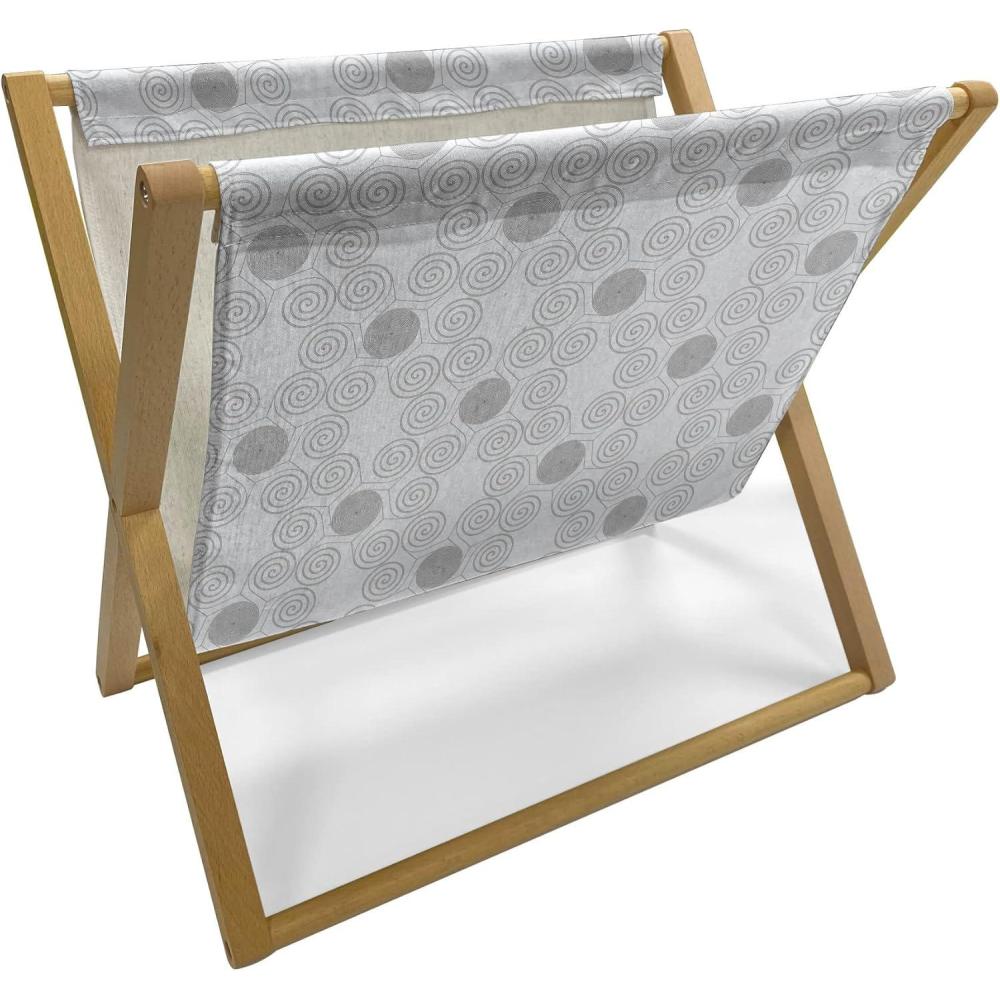 imageAmbesonne Valentines Day Magazine and Book Holder Print of Heart Shaped Balloons Flying Up with Mini Hearts Floor Rack Decor for Interior of Home amp Office 22 x 19 Eggshell VermilionTaupe Grey Coconut