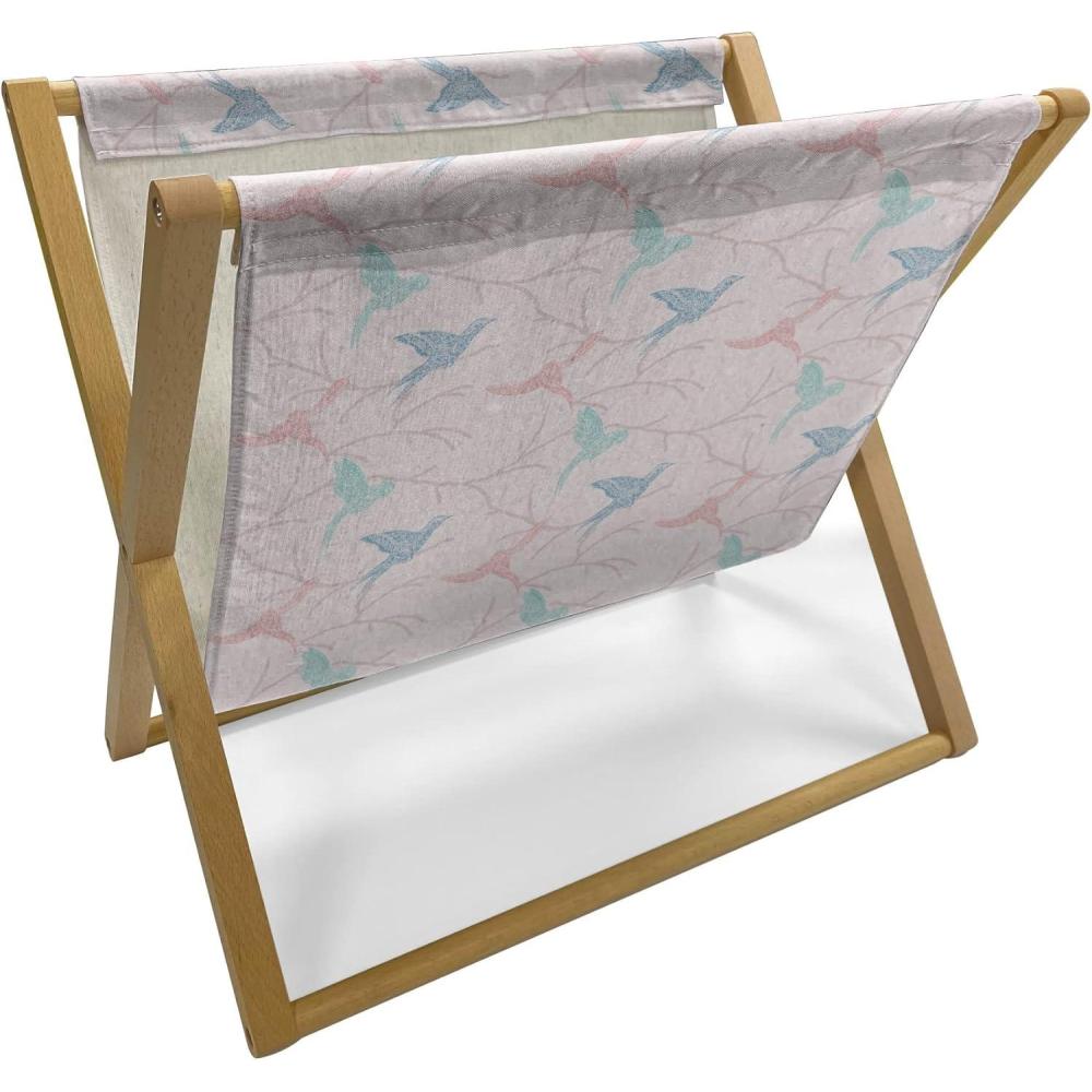 imageAmbesonne Valentines Day Magazine and Book Holder Print of Heart Shaped Balloons Flying Up with Mini Hearts Floor Rack Decor for Interior of Home amp Office 22 x 19 Eggshell VermilionPale Rose Pale Seafoam