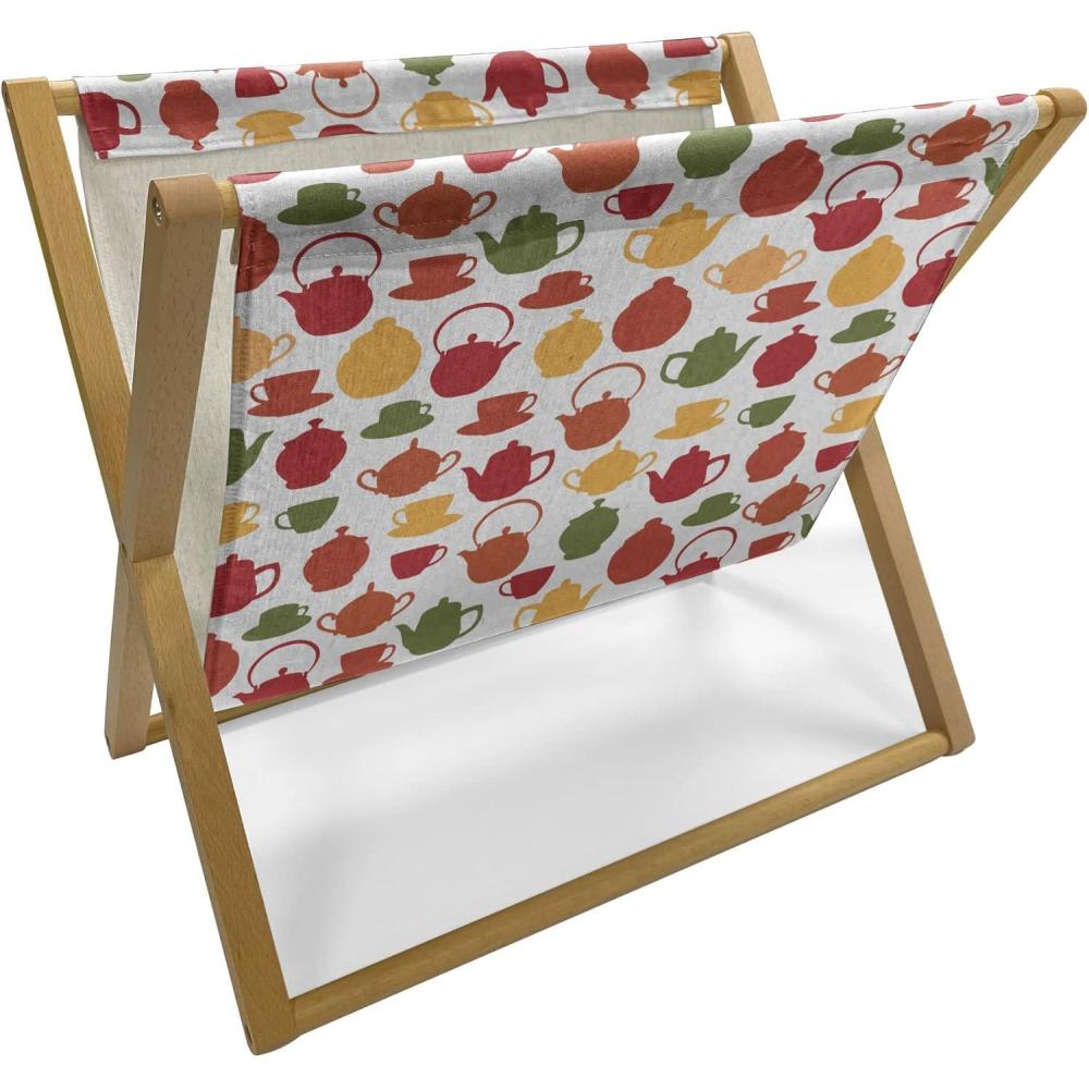 imageAmbesonne Valentines Day Magazine and Book Holder Repetitive Pattern of Romantic Art Hatched Hearts Passion and Love Floor Rack Decor for Interior of Home amp Office 22 x 19 Burgundy Pale PinkPale Orange and Olive Green