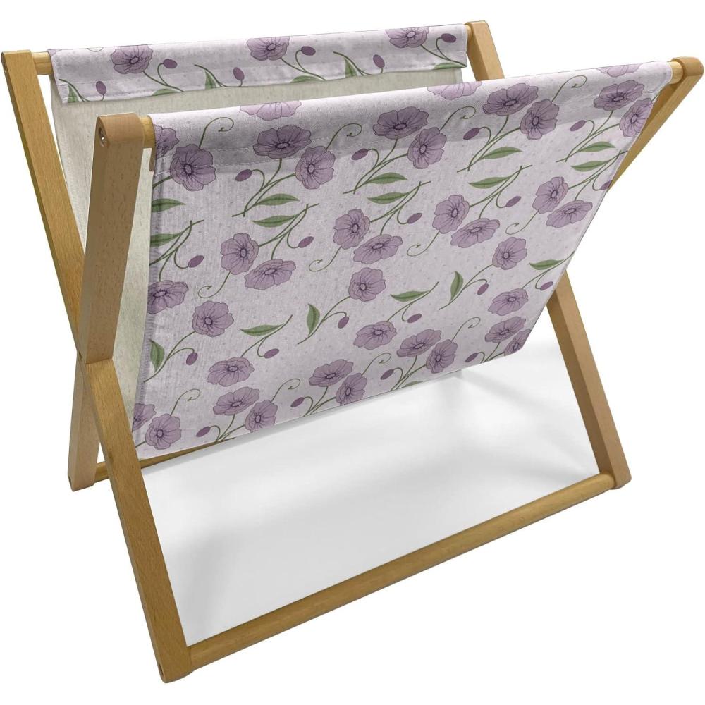 imageAmbesonne Valentines Day Magazine and Book Holder Western Style Floral Scroll Motif Swirled Lines Antique Royal Ornament Floor Rack Decor for Interior of Home amp Office 22 x 19 White RedMauve Green