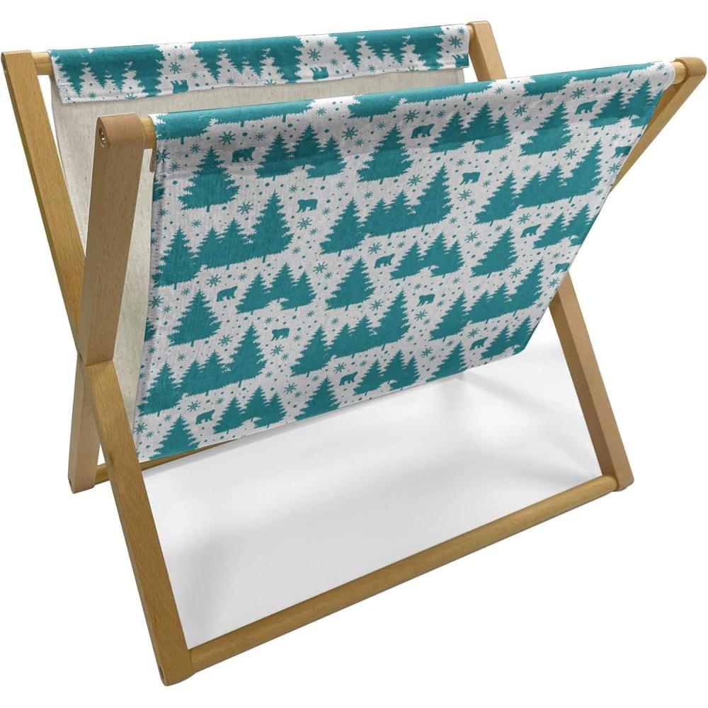 imageAmbesonne Valentines Magazine and Book Holder Pastel Winged Cupid Pigs on The Clouds Holding Balloons Romantic Love Theme Floor Rack Decor for Interior of Home amp Office 22 x 19 Pale Pink RosePetrol Blue and White