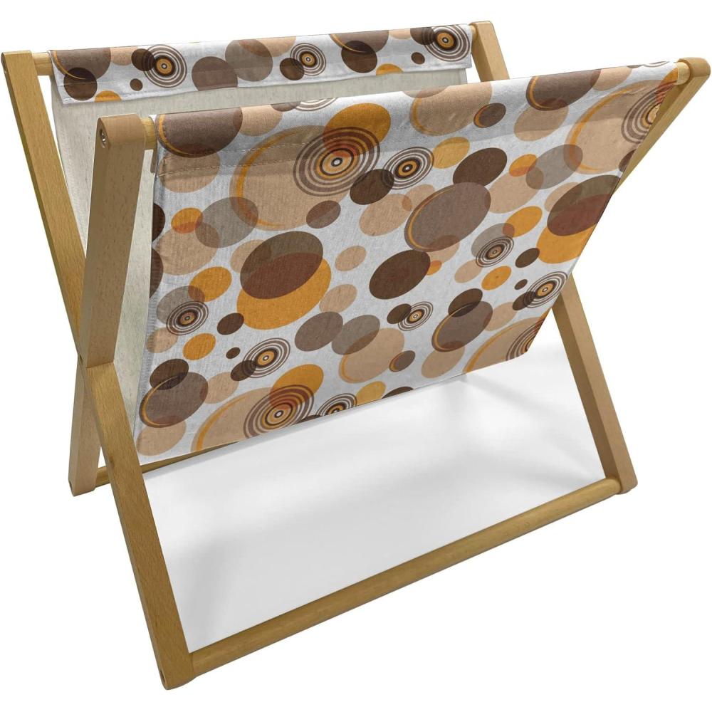 imageAmbesonne Yellow Magazine and Book Holder Dreamy Floral Composition with Hearts Valentines Day Inspired Pattern Spring Floor Rack Decor for Interior of Home amp Office 22 x 19 Earth Yellow BeigeOrange Brown Tan