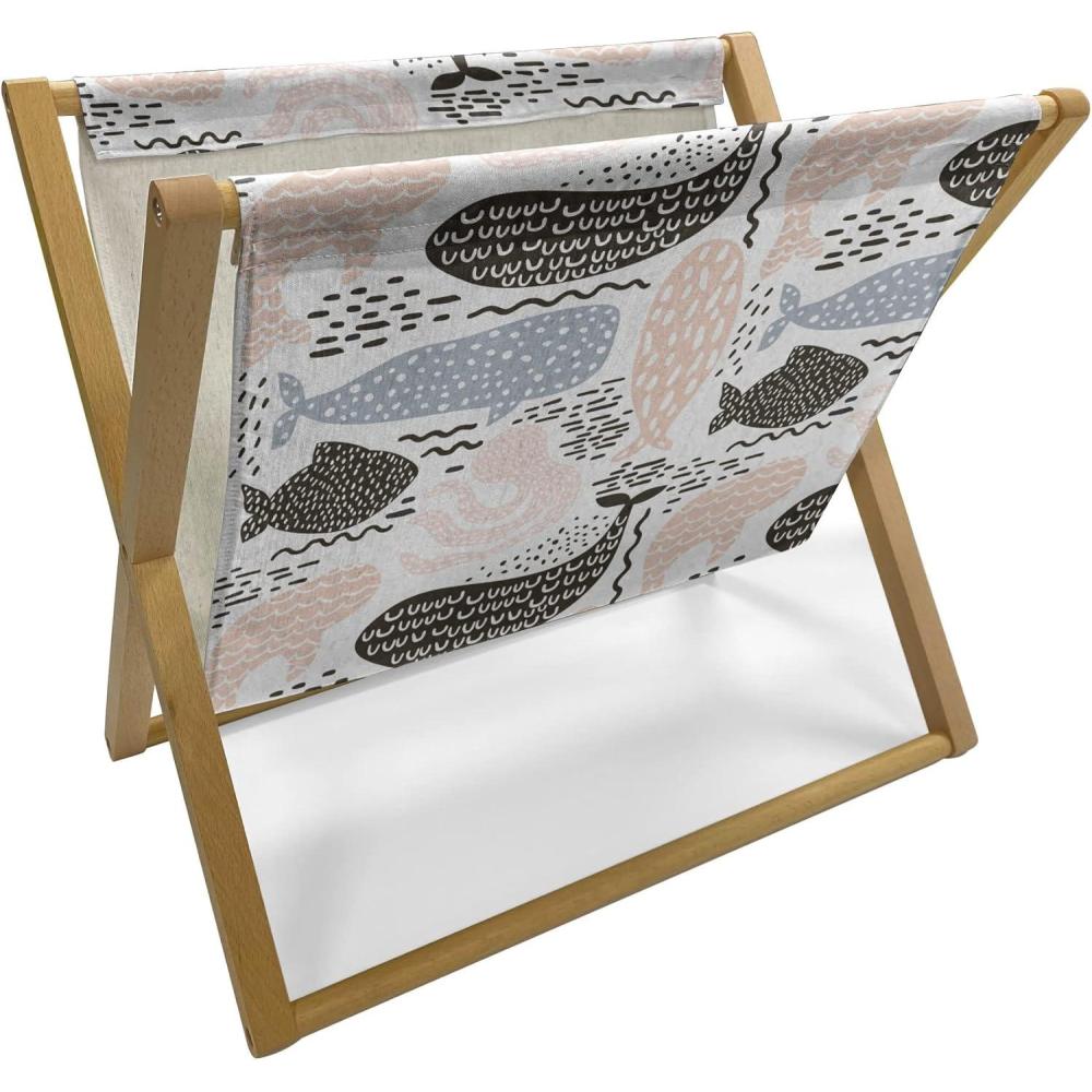 imageAmbesonne Yellow Magazine and Book Holder Dreamy Floral Composition with Hearts Valentines Day Inspired Pattern Spring Floor Rack Decor for Interior of Home amp Office 22 x 19 Earth Yellow BeigeSlate Blue Peach Black