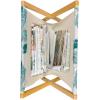 Ambesonne Angel Wings Magazine and Book Holder, Pastel Wings Doodle Girls Romantic Valentines Day Eros Cupid, Floor Rack Decor for Interior of Home & Office, 22″ x 19″, Lavender Blue Dried Rose(Pale Blue Black Teal)
