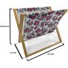 Ambesonne Angel Wings Magazine and Book Holder, Pastel Wings Doodle Girls Romantic Valentines Day Eros Cupid, Floor Rack Decor for Interior of Home & Office, 22″ x 19″, Lavender Blue Dried Rose(Pale Grey Maroon Green)