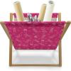 Ambesonne Cactus Print Magazine and Book Holder, Outline Drawing of Hearts and Pots Drawn by Hand Valentine’s Day Theme, Floor Rack Decor for Interior of Home & Office, 22″ x 19″, Magenta and White(Magenta and White)