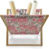 Ambesonne Cactus Print Magazine and Book Holder, Outline Drawing of Hearts and Pots Drawn by Hand Valentine’s Day Theme, Floor Rack Decor for Interior of Home & Office, 22″ x 19″, Magenta and White(Blush and Multicolor)