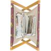 Ambesonne Cactus Print Magazine and Book Holder, Outline Drawing of Hearts and Pots Drawn by Hand Valentine’s Day Theme, Floor Rack Decor for Interior of Home & Office, 22″ x 19″, Magenta and White(Dried Rose and Multicolor)