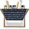 Ambesonne Cactus Print Magazine and Book Holder, Outline Drawing of Hearts and Pots Drawn by Hand Valentine’s Day Theme, Floor Rack Decor for Interior of Home & Office, 22″ x 19″, Magenta and White(Dark Night Blue White)