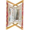 Ambesonne Cactus Print Magazine and Book Holder, Outline Drawing of Hearts and Pots Drawn by Hand Valentine’s Day Theme, Floor Rack Decor for Interior of Home & Office, 22″ x 19″, Magenta and White(Magenta and Multicolor)