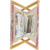 Ambesonne Cactus Print Magazine and Book Holder, Outline Drawing of Hearts and Pots Drawn by Hand Valentine’s Day Theme, Floor Rack Decor for Interior of Home & Office, 22″ x 19″, Magenta and White(Blush and Multicolor)