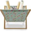 Ambesonne Cupcake Magazine and Book Holder, Bakery Treats Full of Hearts Valentine’s Day Romantic Celebration, Floor Rack Decor for Interior of Home & Office, 22″ x 19″, Fuchsia Purple(Pale Green Pink)