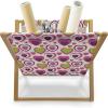 Ambesonne Cupcake Magazine and Book Holder, Bakery Treats Full of Hearts Valentine’s Day Romantic Celebration, Floor Rack Decor for Interior of Home & Office, 22″ x 19″, Fuchsia Purple(Dark Magenta Purple)