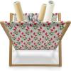 Ambesonne Cupcake Magazine and Book Holder, Bakery Treats Full of Hearts Valentine’s Day Romantic Celebration, Floor Rack Decor for Interior of Home & Office, 22″ x 19″, Fuchsia Purple(Vermilion Fern Green)