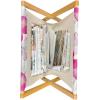 Ambesonne Cupcake Magazine and Book Holder, Bakery Treats Full of Hearts Valentine’s Day Romantic Celebration, Floor Rack Decor for Interior of Home & Office, 22″ x 19″, Fuchsia Purple(Hot Pink and White)