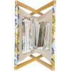 Ambesonne Cupcake Magazine and Book Holder, Bakery Treats Full of Hearts Valentine’s Day Romantic Celebration, Floor Rack Decor for Interior of Home & Office, 22″ x 19″, Fuchsia Purple(Earth Yellow Blue)
